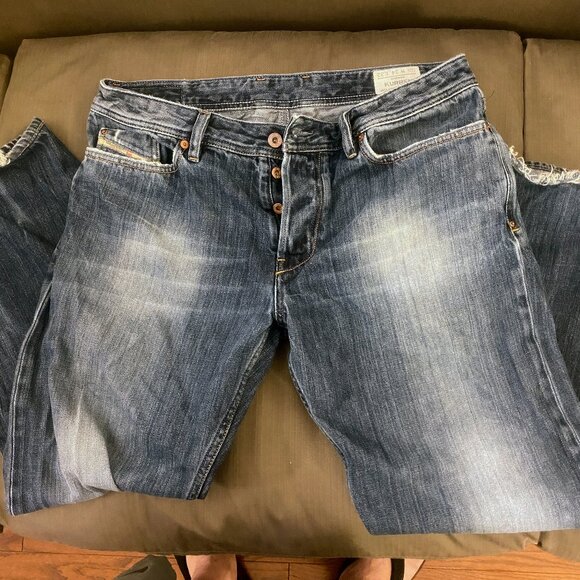 Diesel - vintage KURREN distressed boot cut button fly jeans (2009) 34 x 32 - Picture 3 of 12